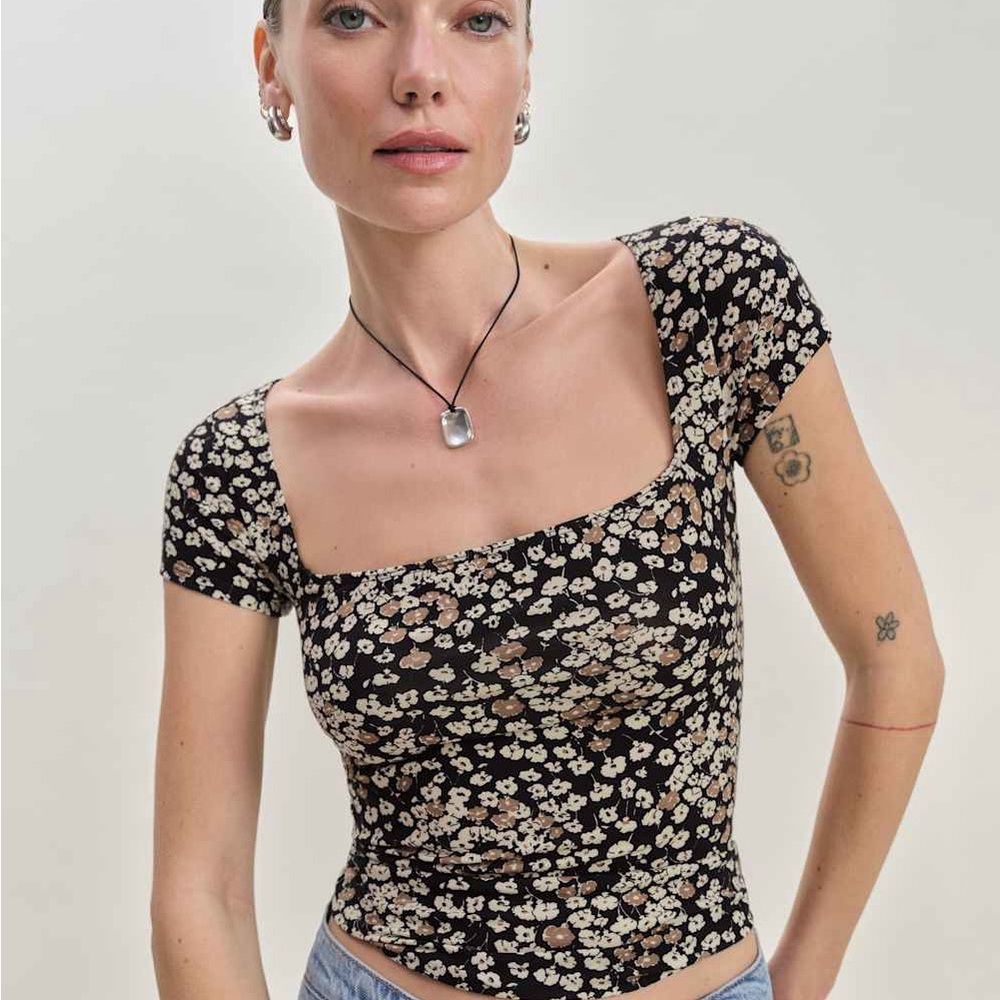 Reformation Bardot Knit Top